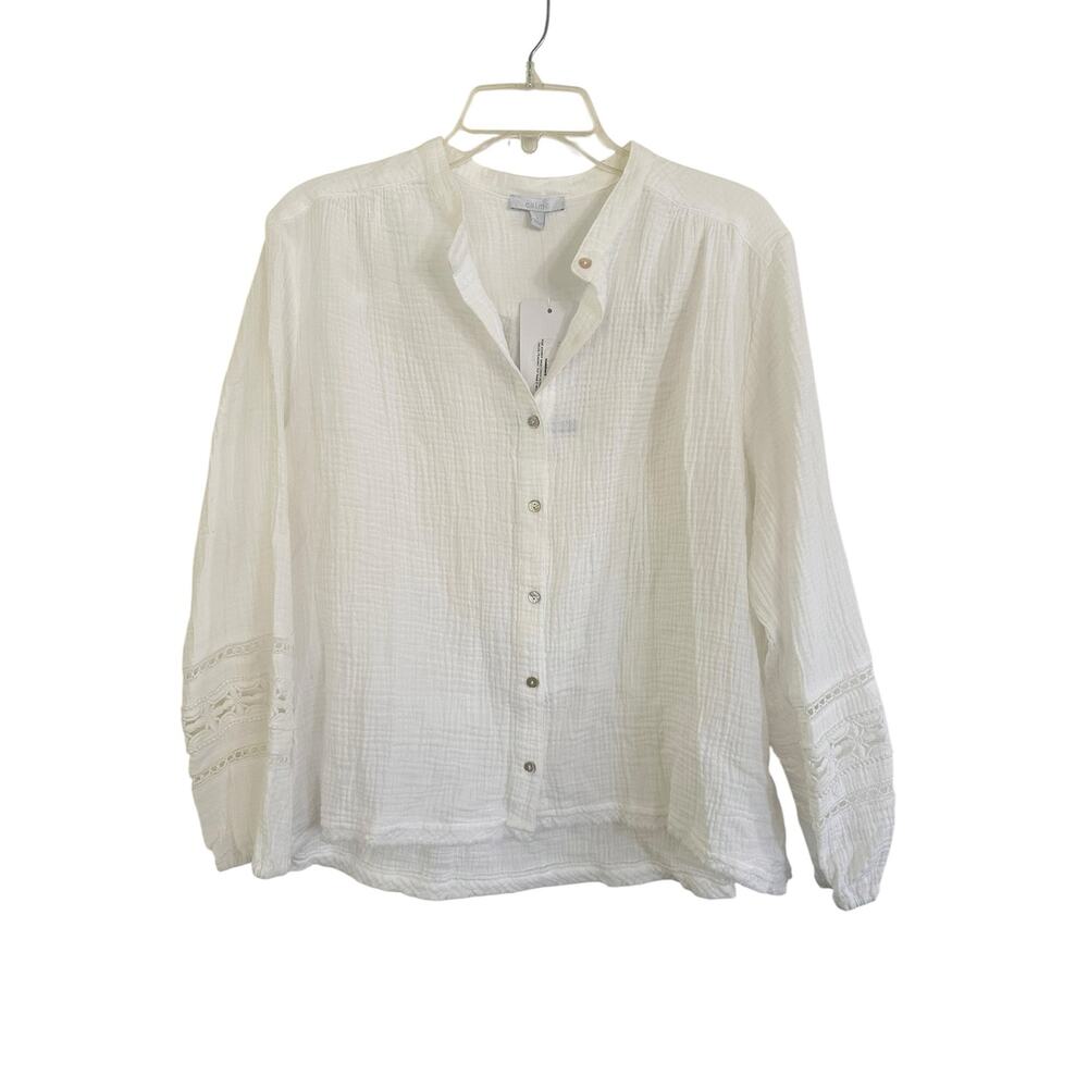 Johnny Was Gauze Peasant Top white size small - Picture 3 of 9